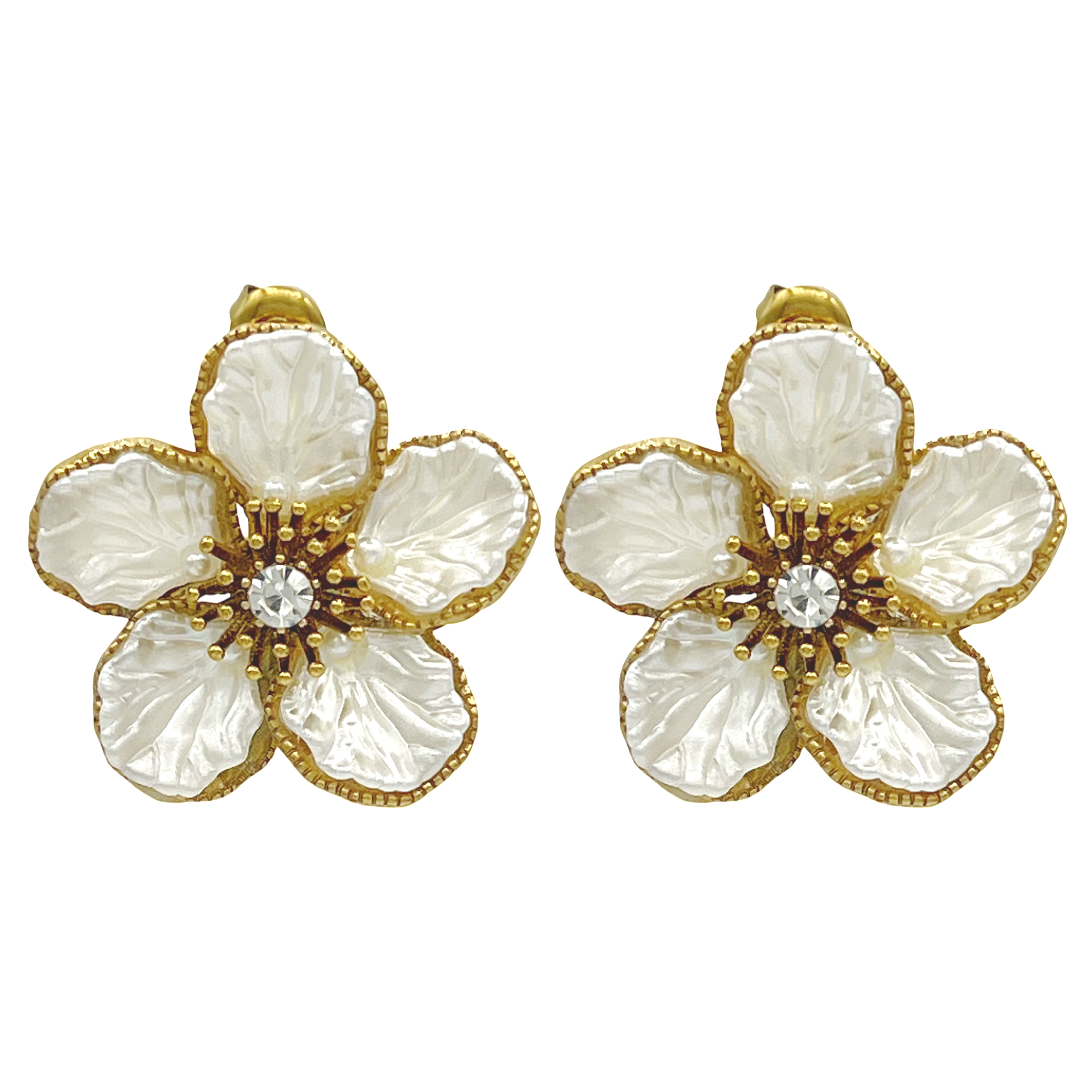 pearly petals oorbellen