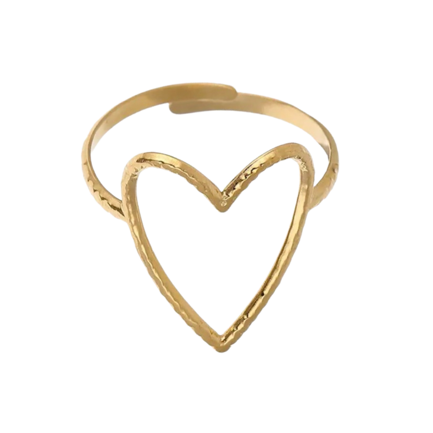 open heart ring - goud