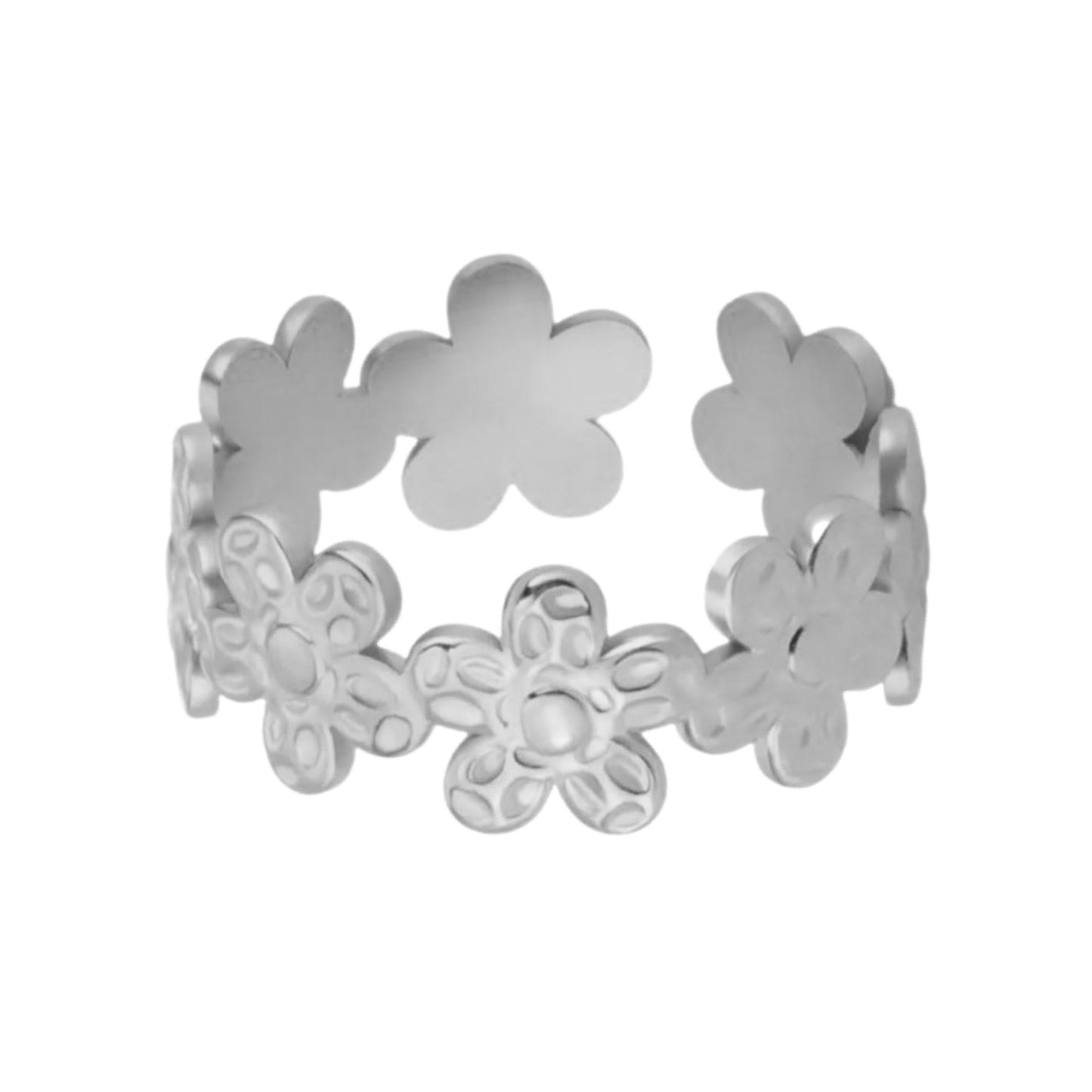 wildflower ring - zilver