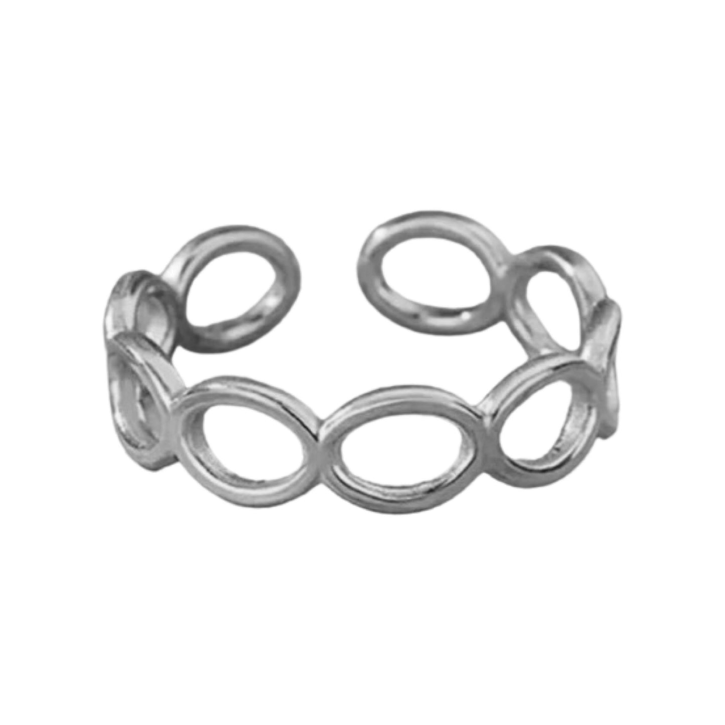 #18 connected ring - zilver