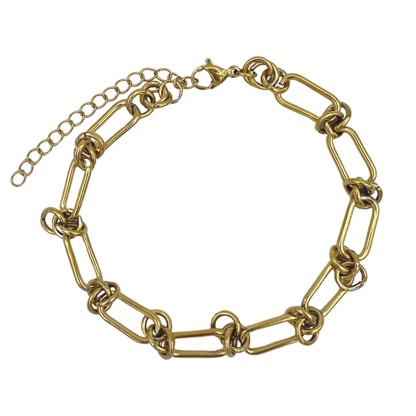 chunky link armband - goud