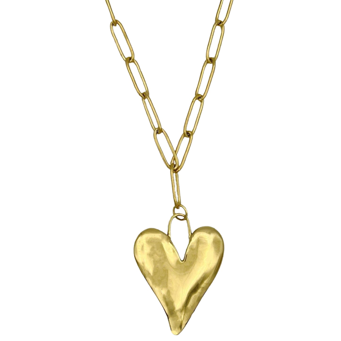 big heart ketting - goud