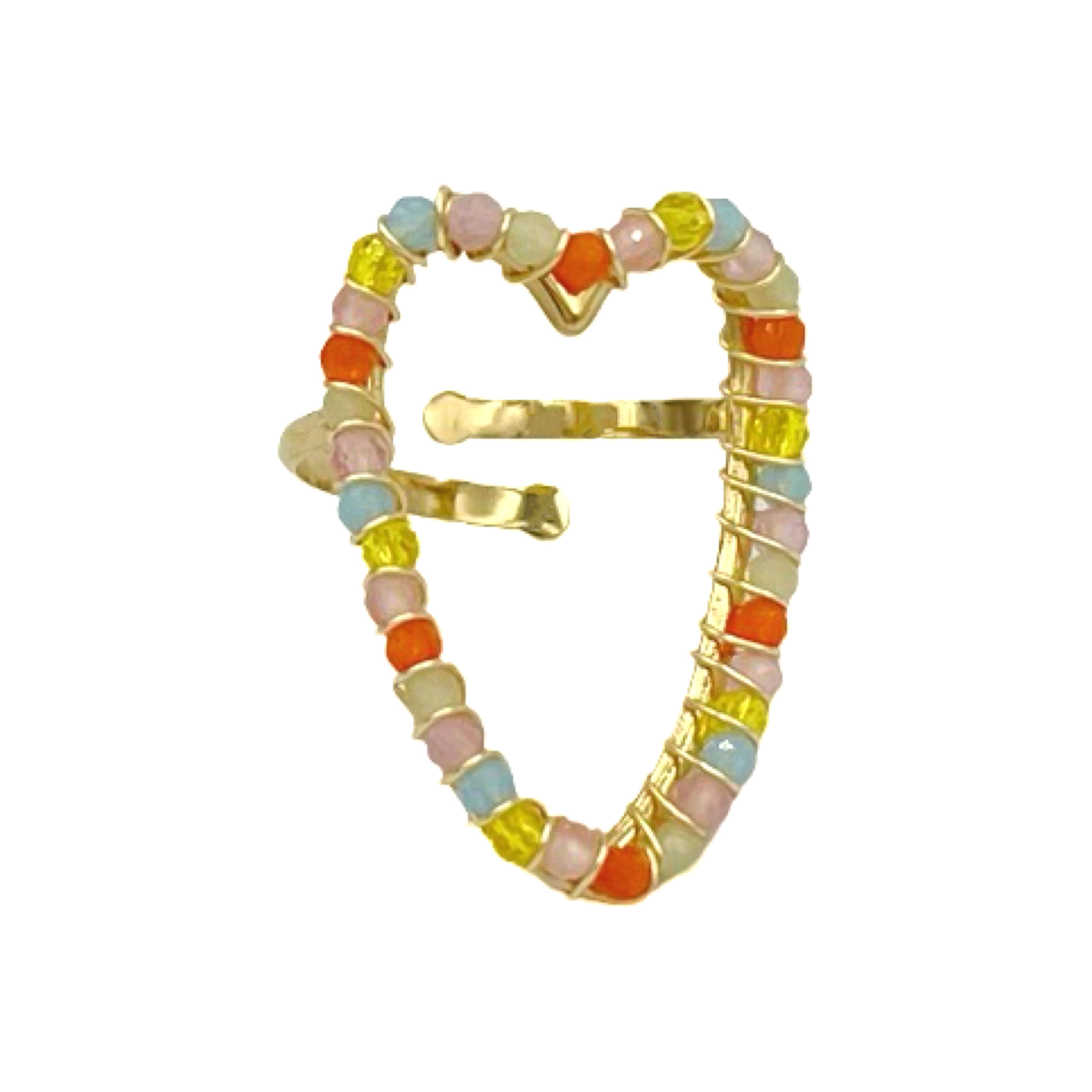 colorful heart ring