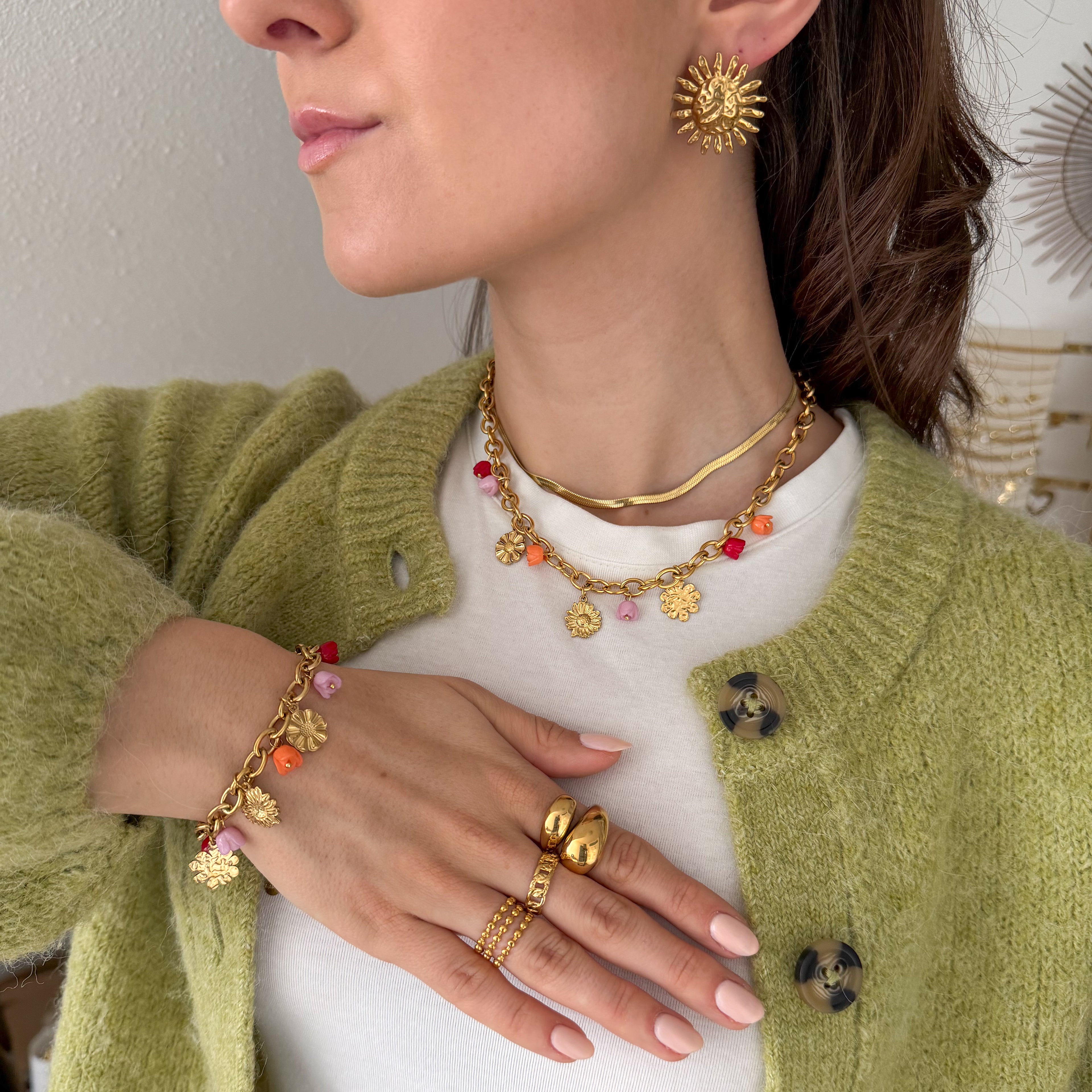 colorful petals ketting