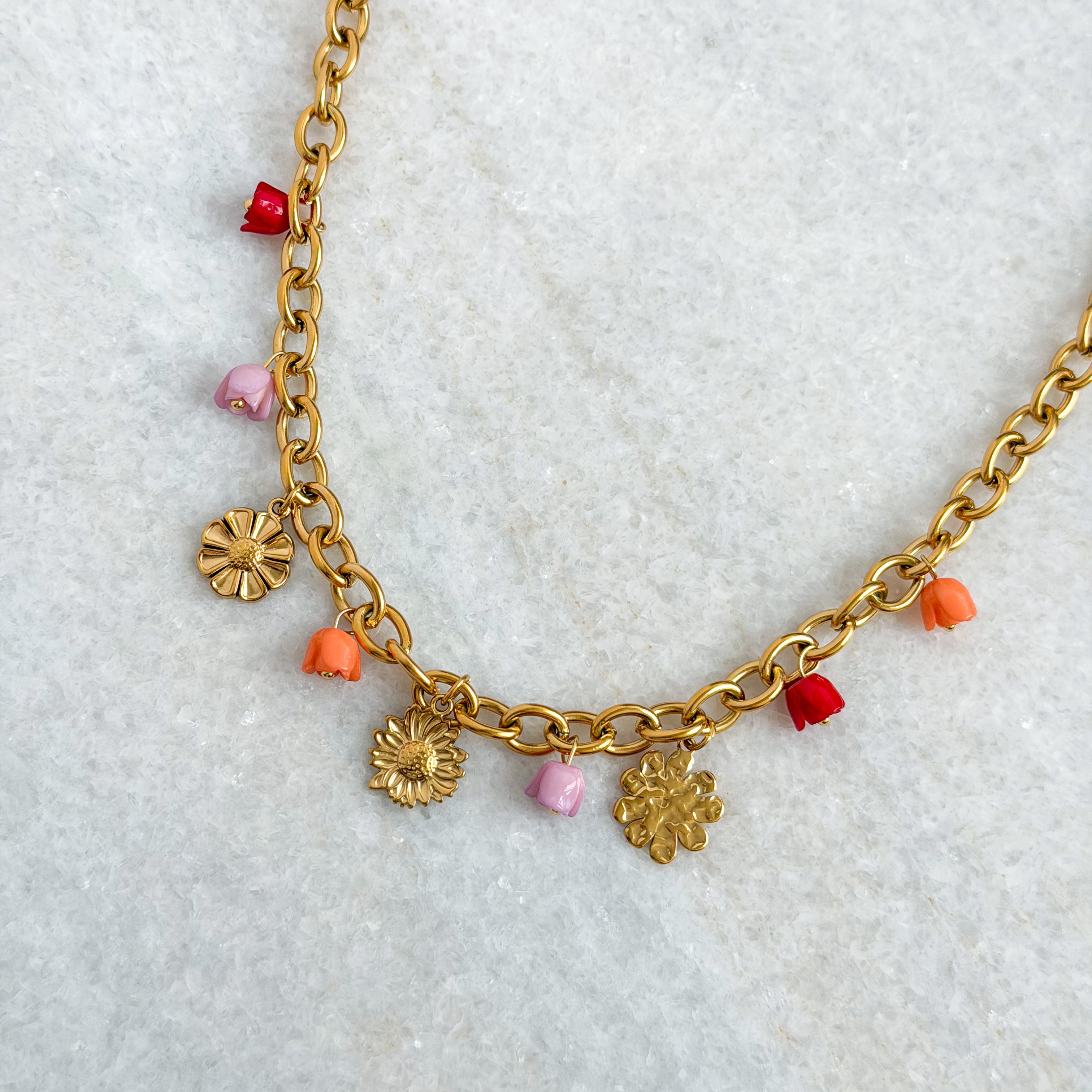colorful petals ketting