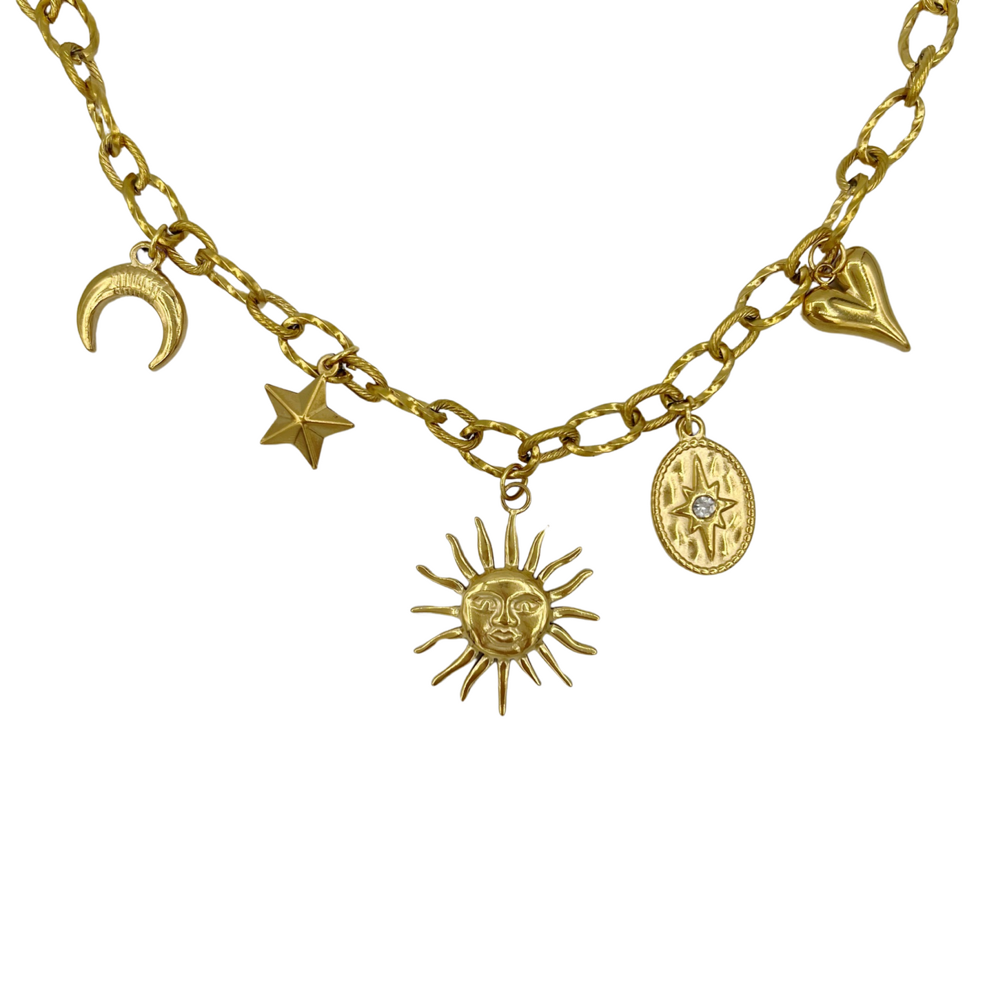 cosmic charms ketting - goud