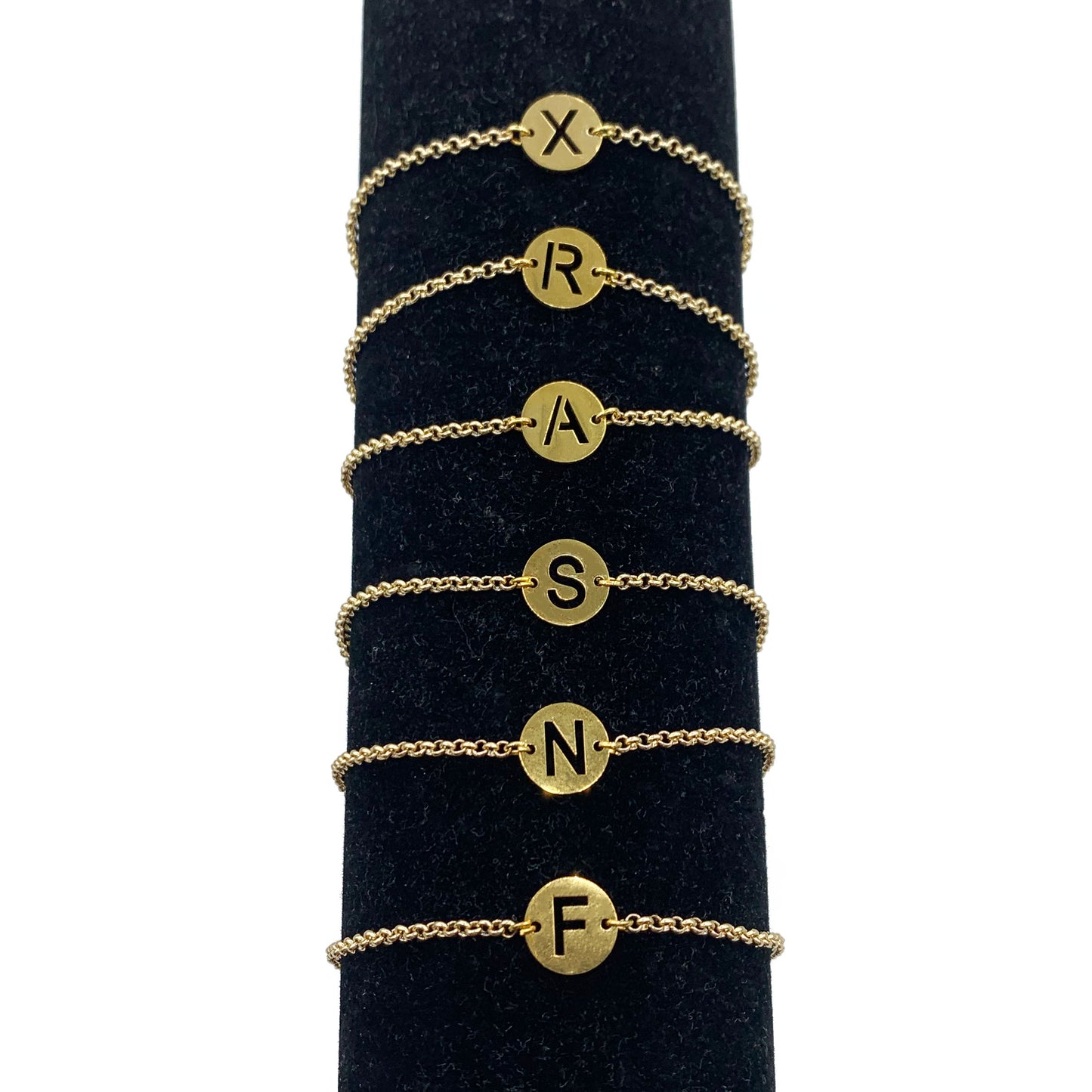 initiaal armband - goud