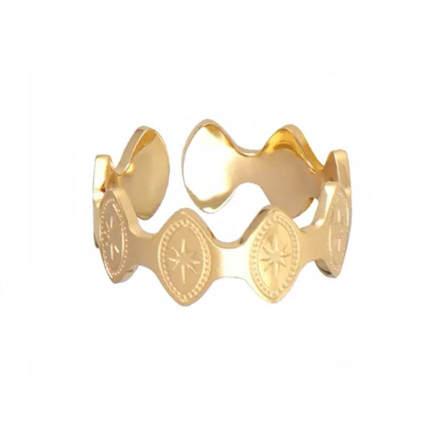 star plates ring - goud