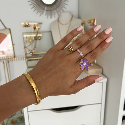 lavender dots ring
