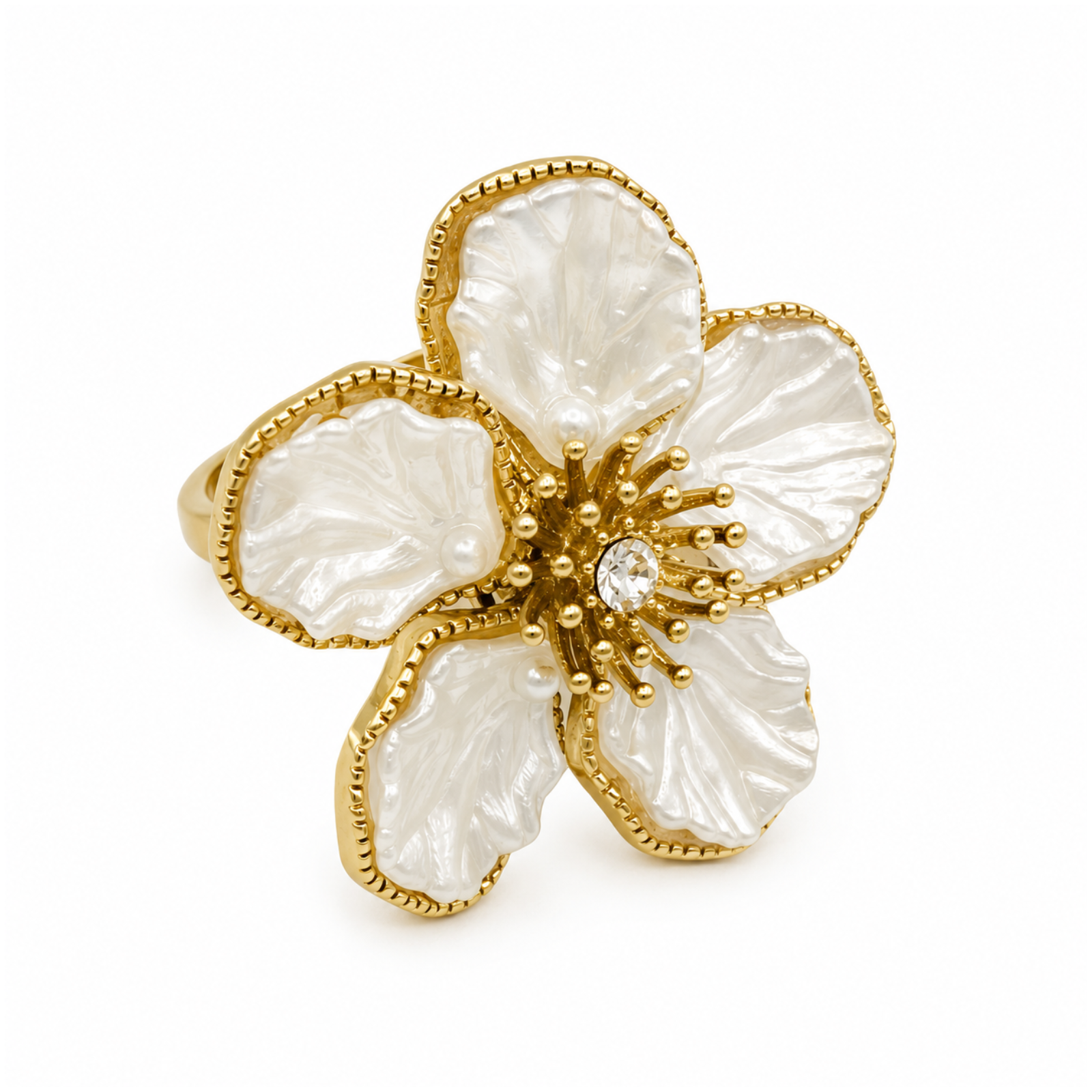 pearly petals ring