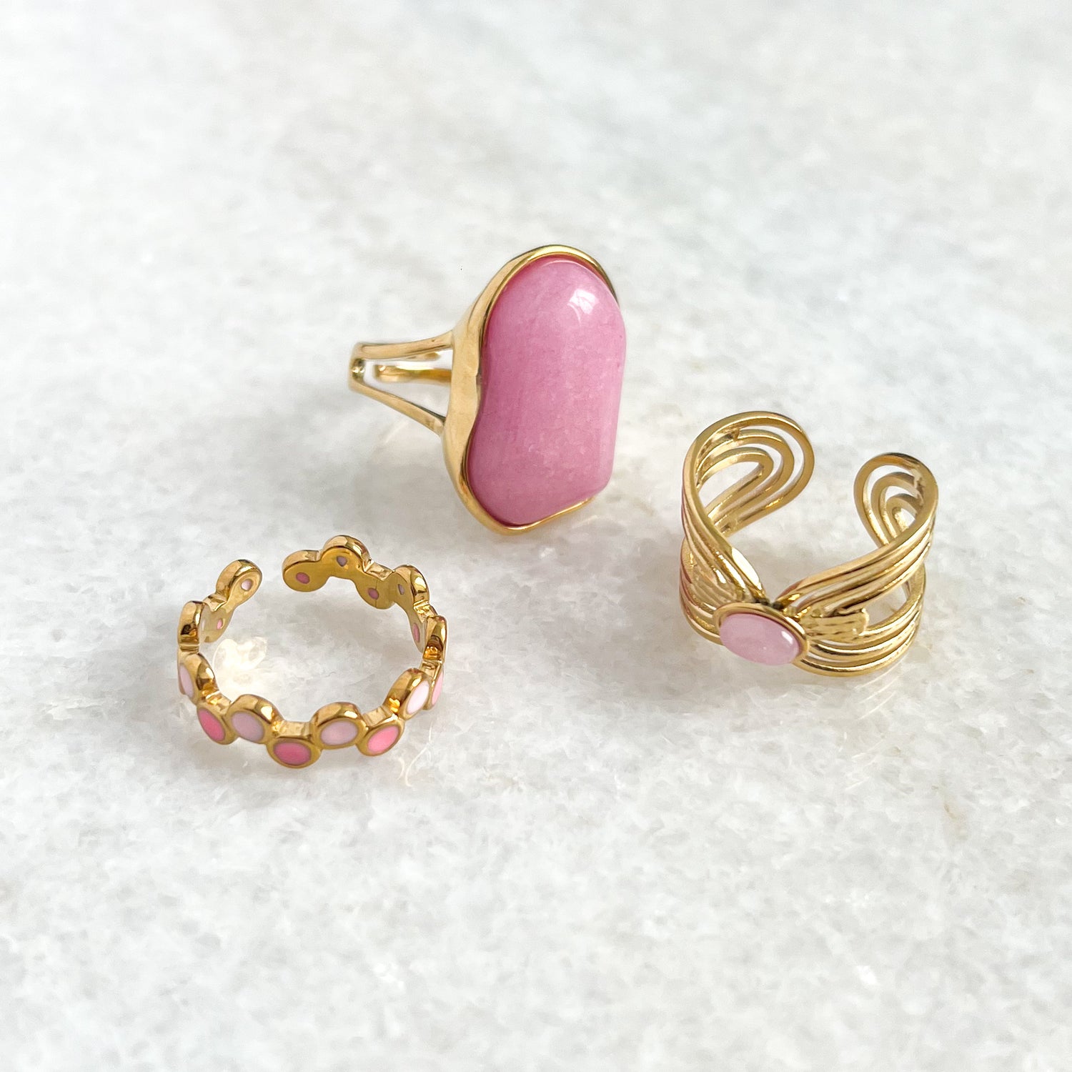 poseidon ring - roze