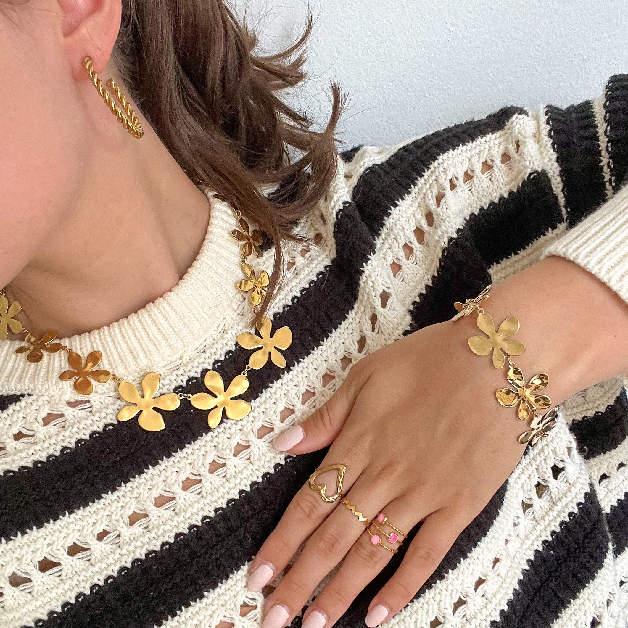 chunky flower ketting