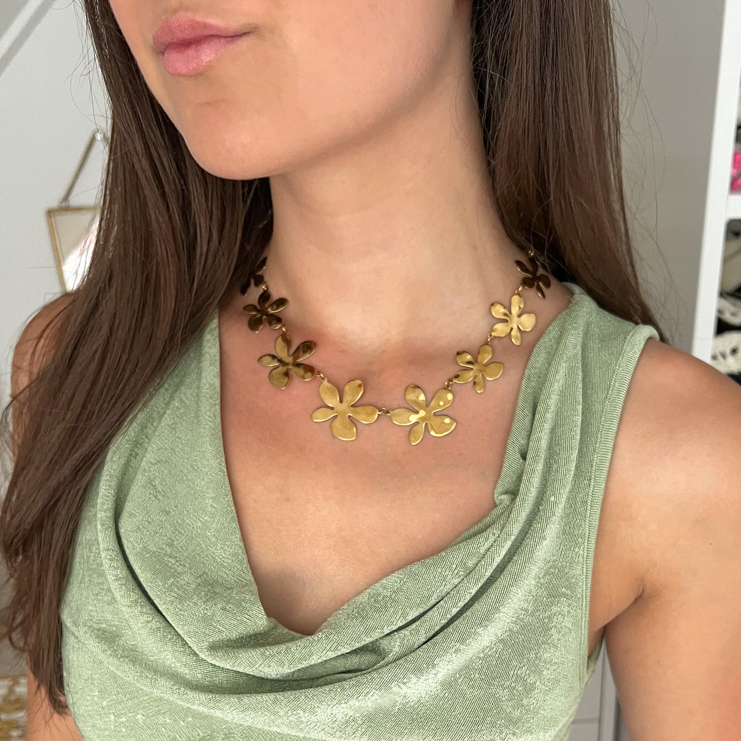 chunky flower ketting