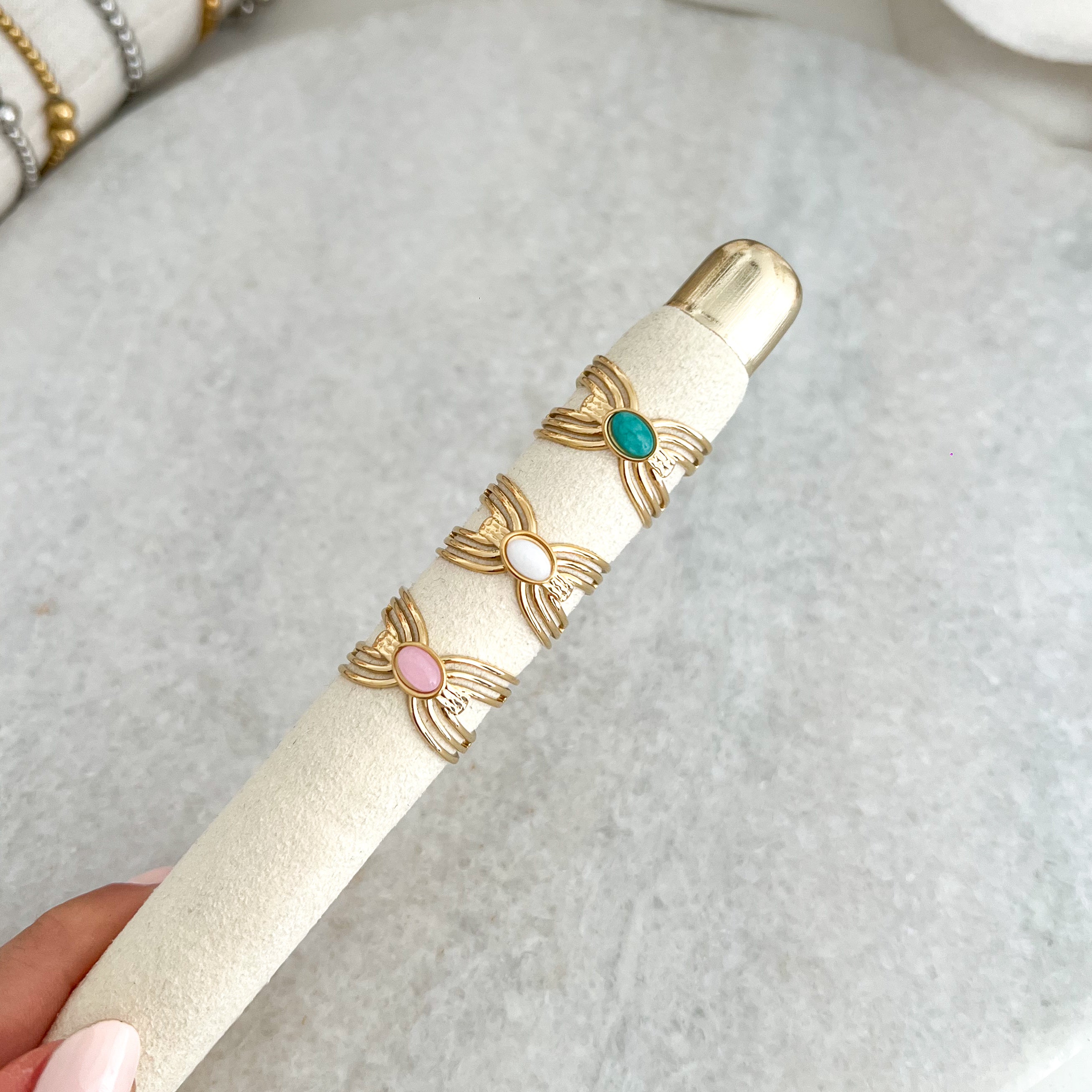 poseidon ring - roze