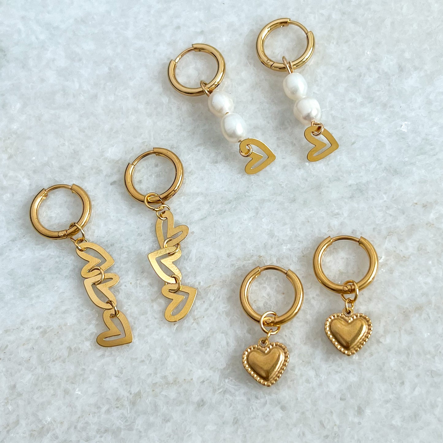falling in love oorbellen - goud