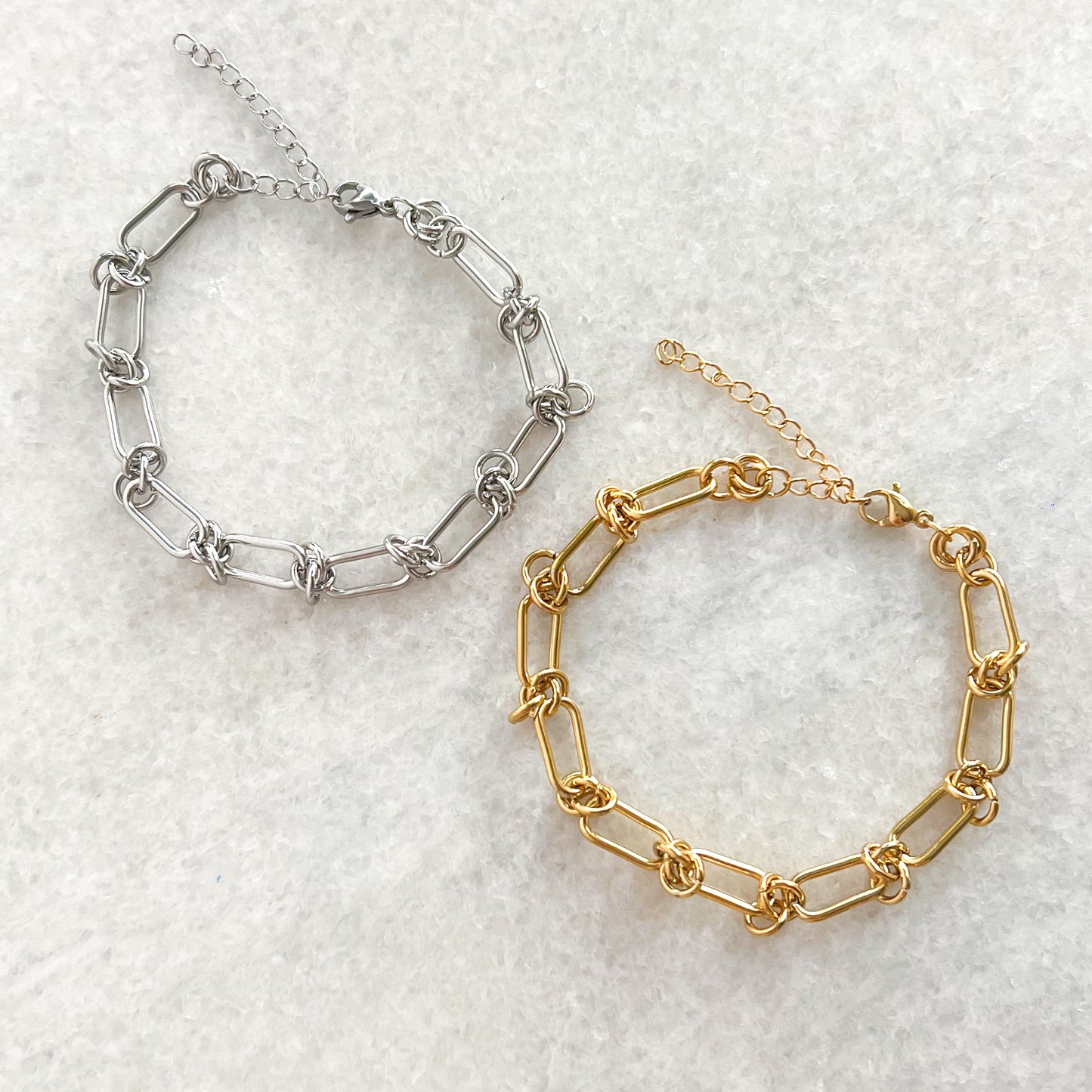 chunky link armband - goud