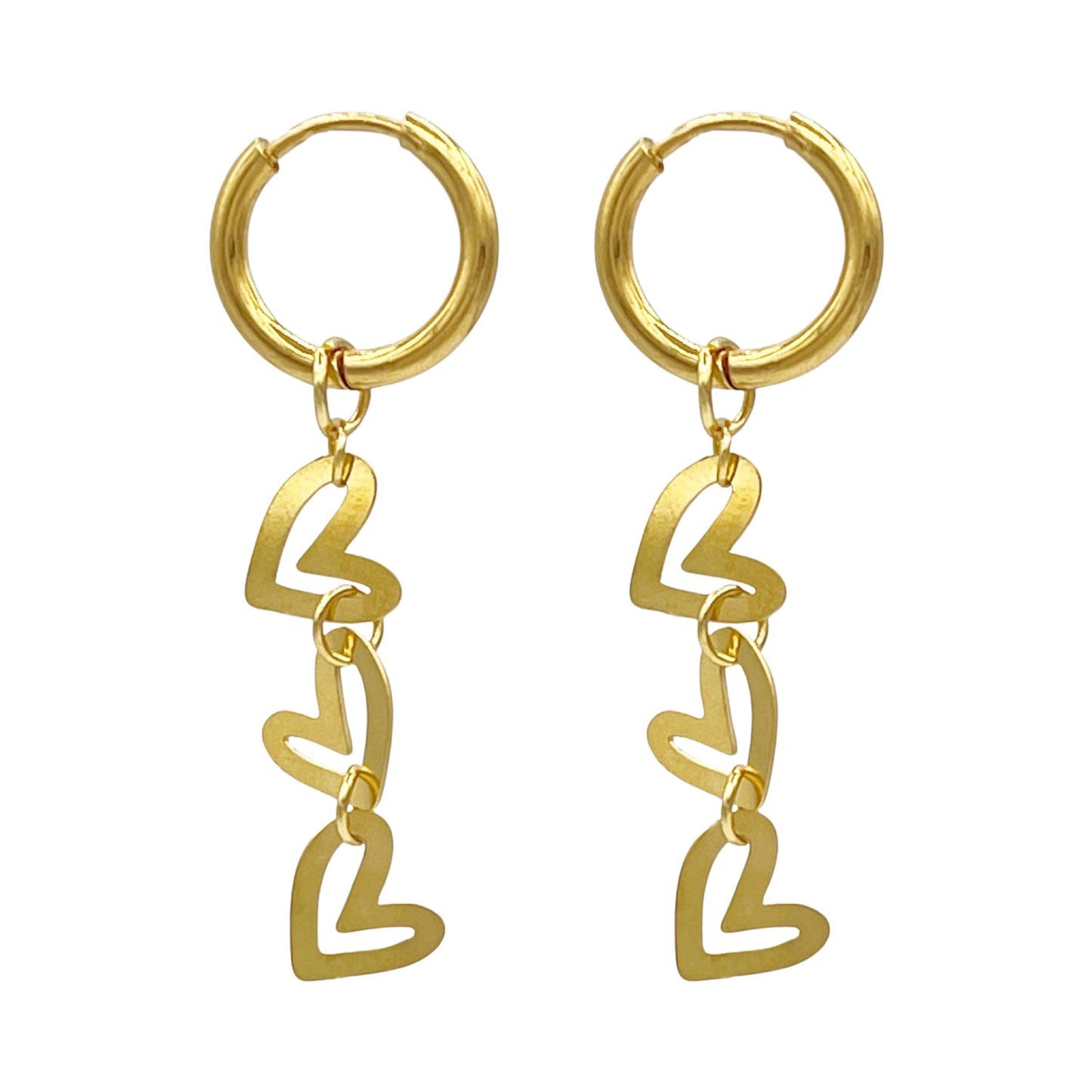 falling in love oorbellen - goud