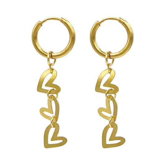 falling in love oorbellen - goud