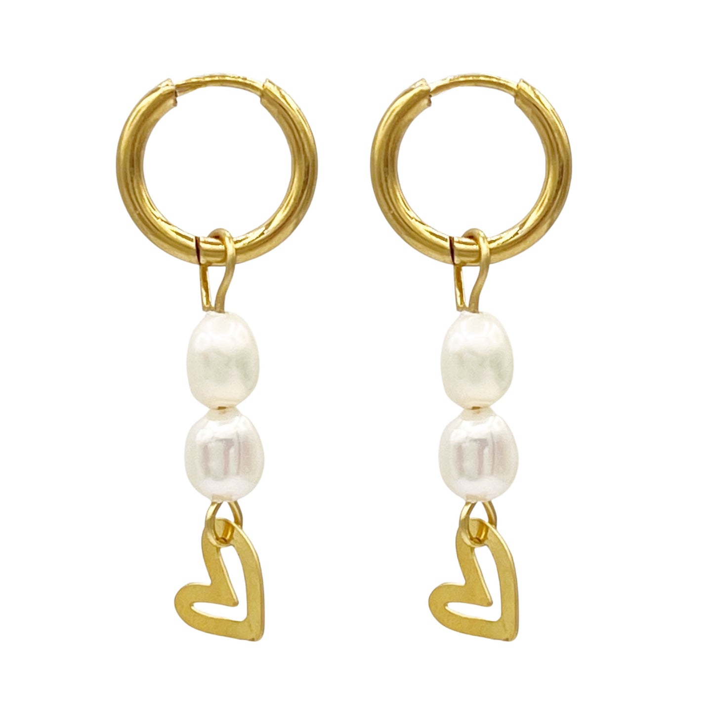 elegant love oorbellen - goud