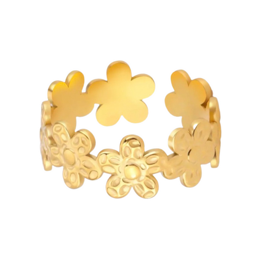 wildflower ring - goud
