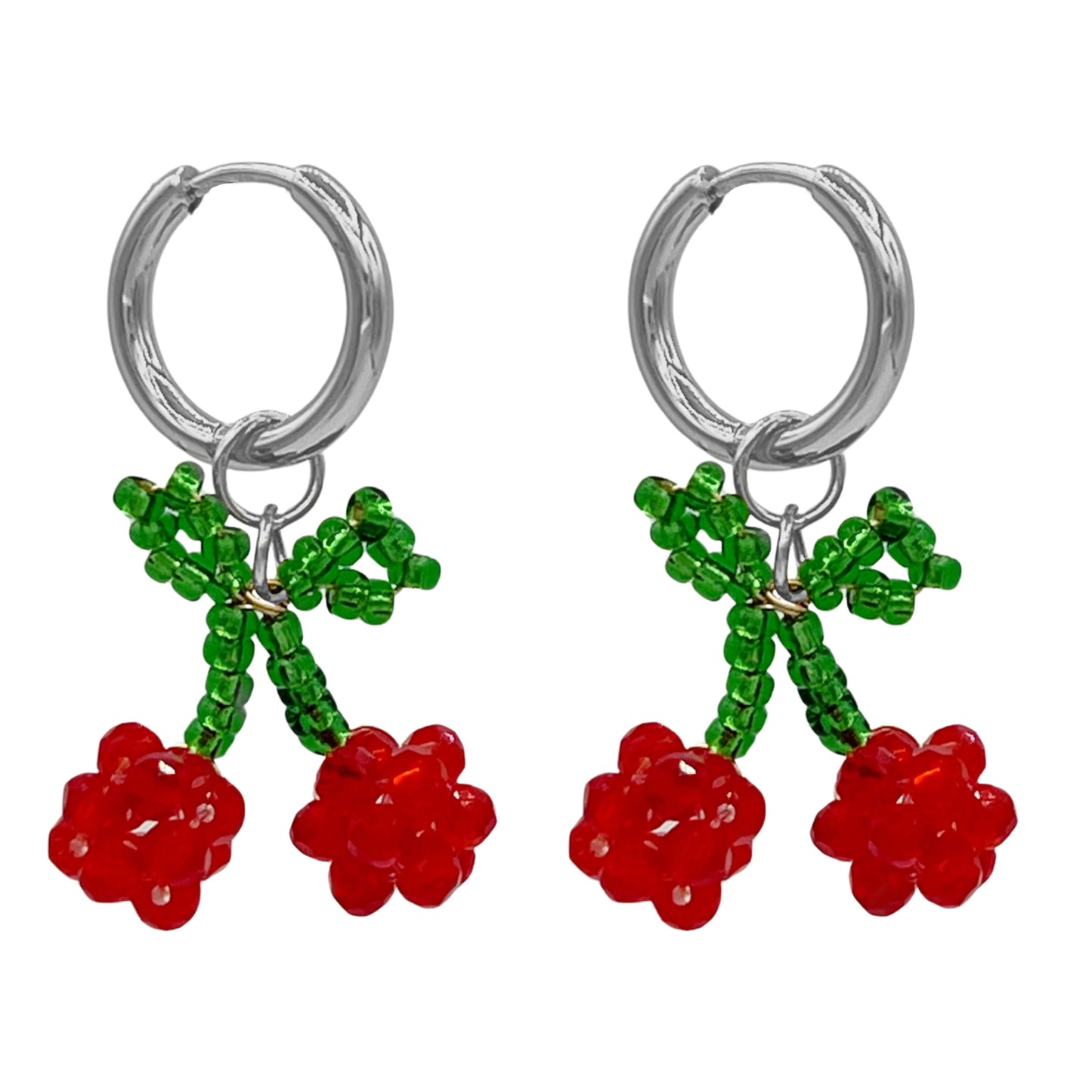 cherry oorbellen - zilver