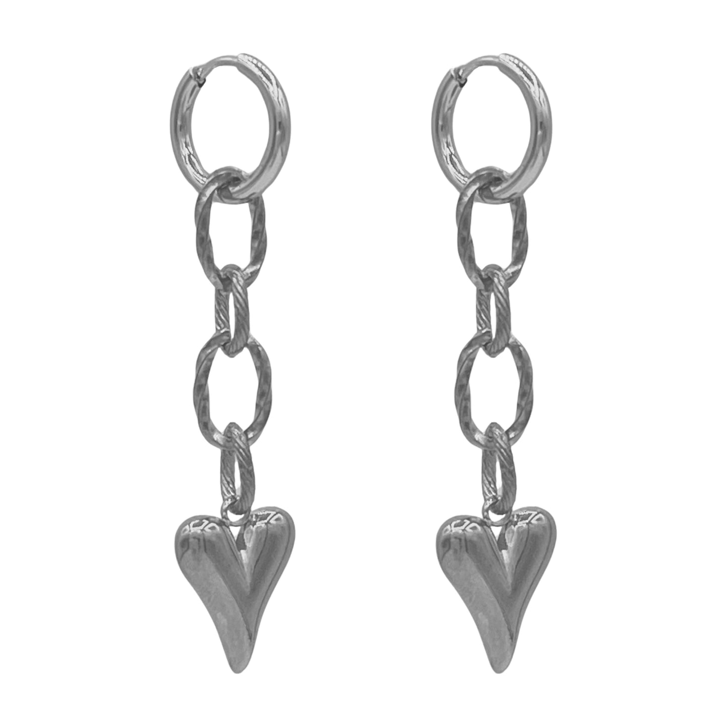 long love oorbellen - zilver