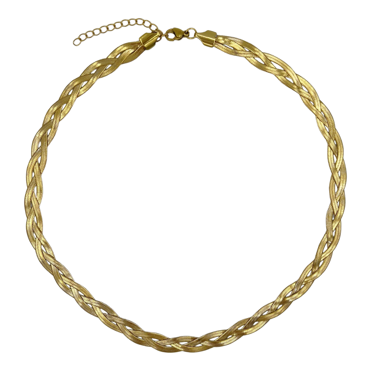 braided chain ketting - goud
