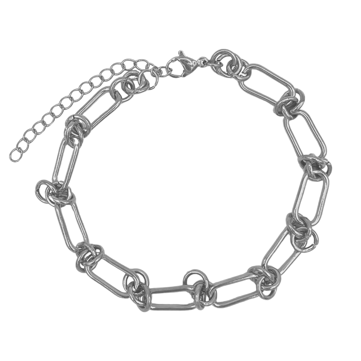 chunky link armband - zilver