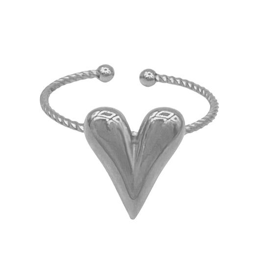 heart ring - zilver