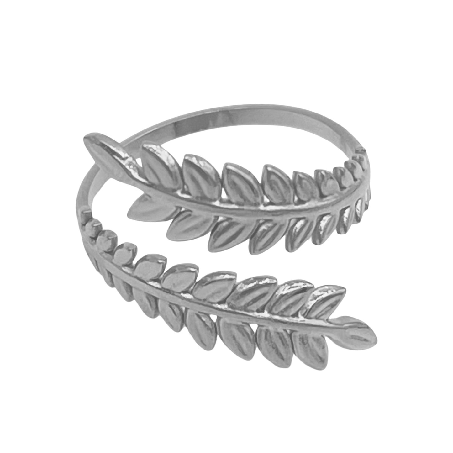 leaves ring - zilver