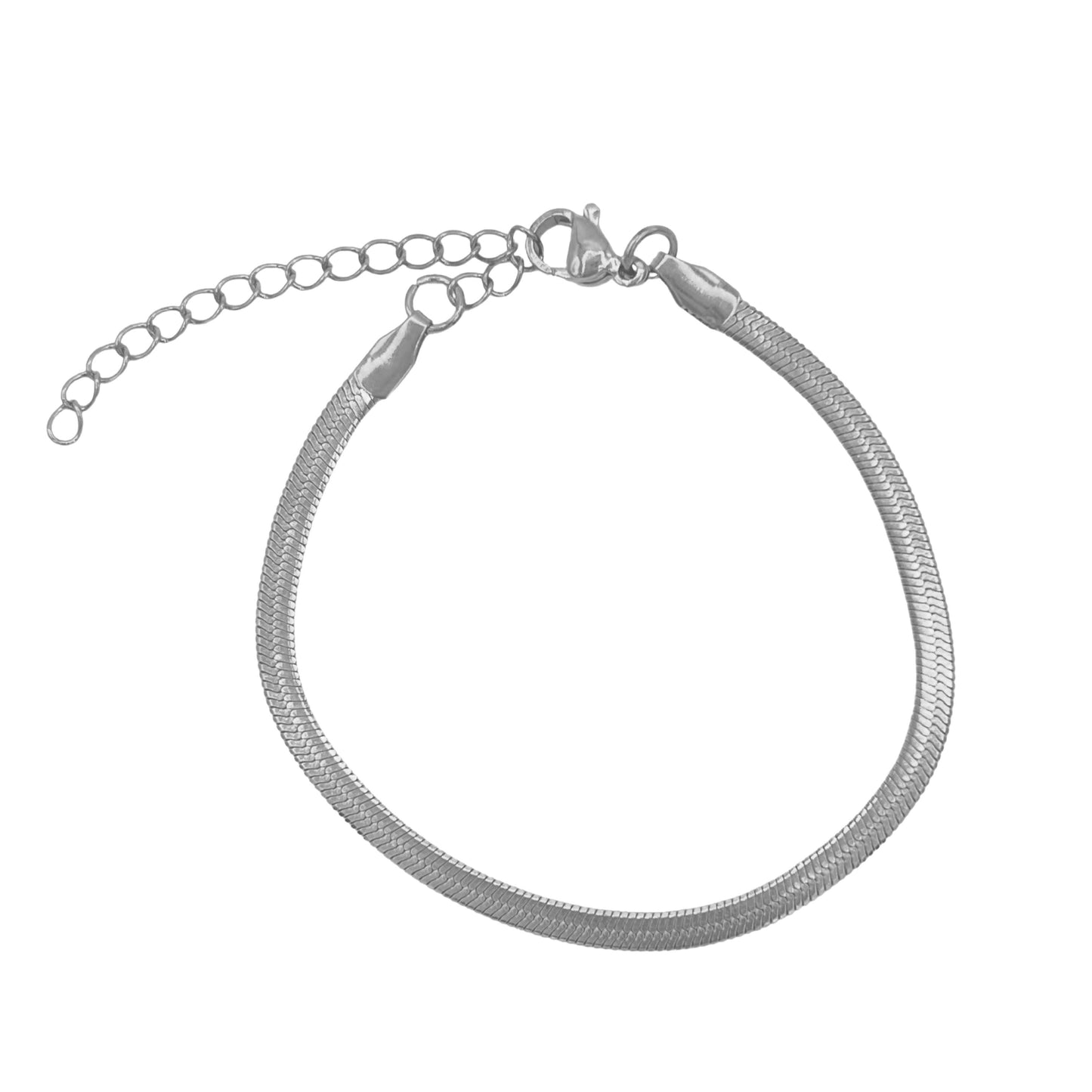 snake chain armband - zilver
