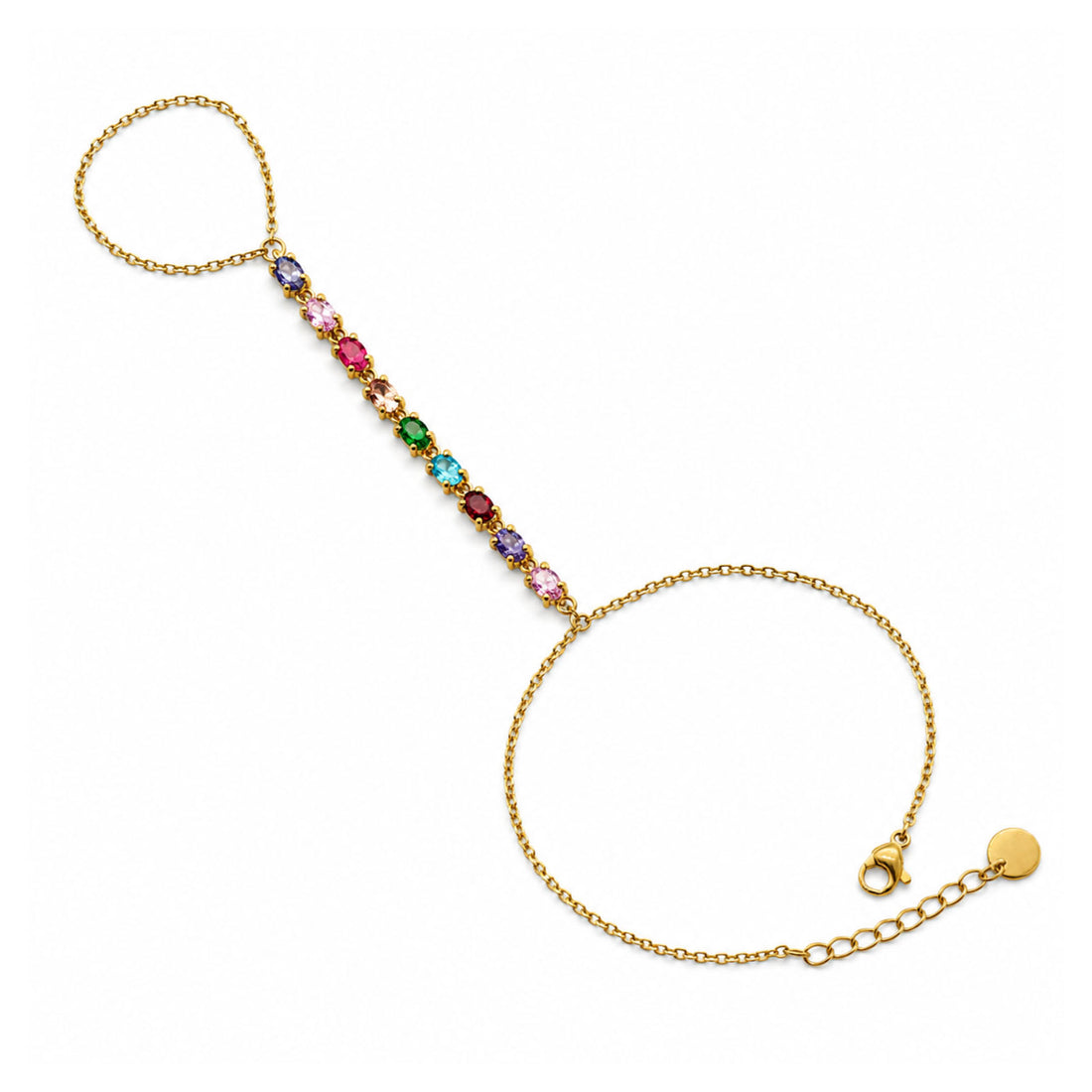 colorful shimmer hand chain