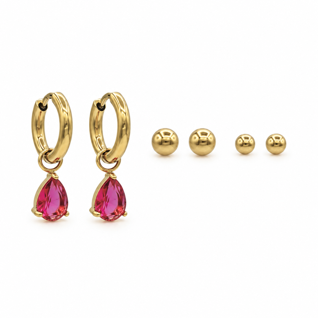 cerise oorbellen set
