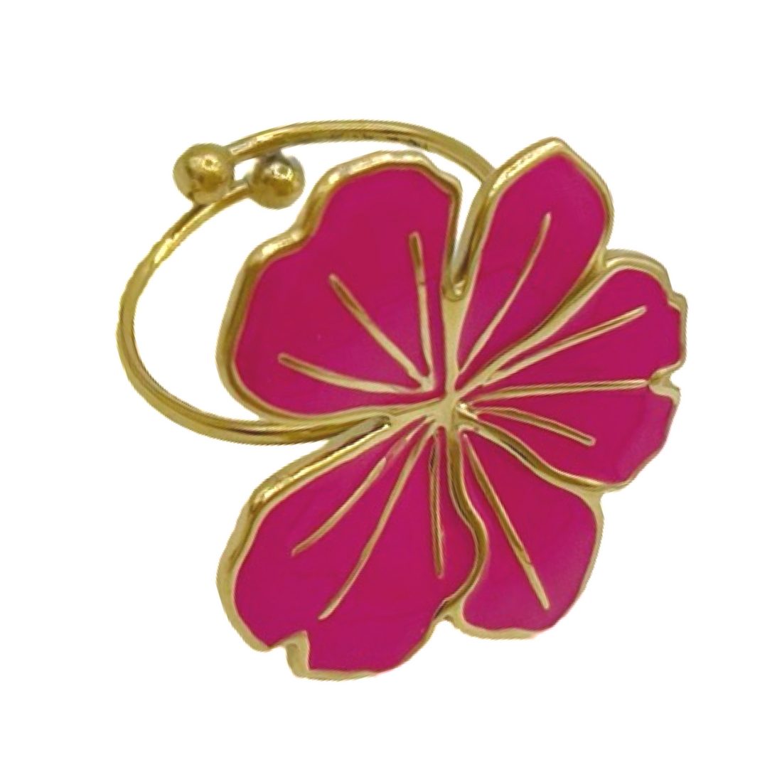 fuchsia flower ring