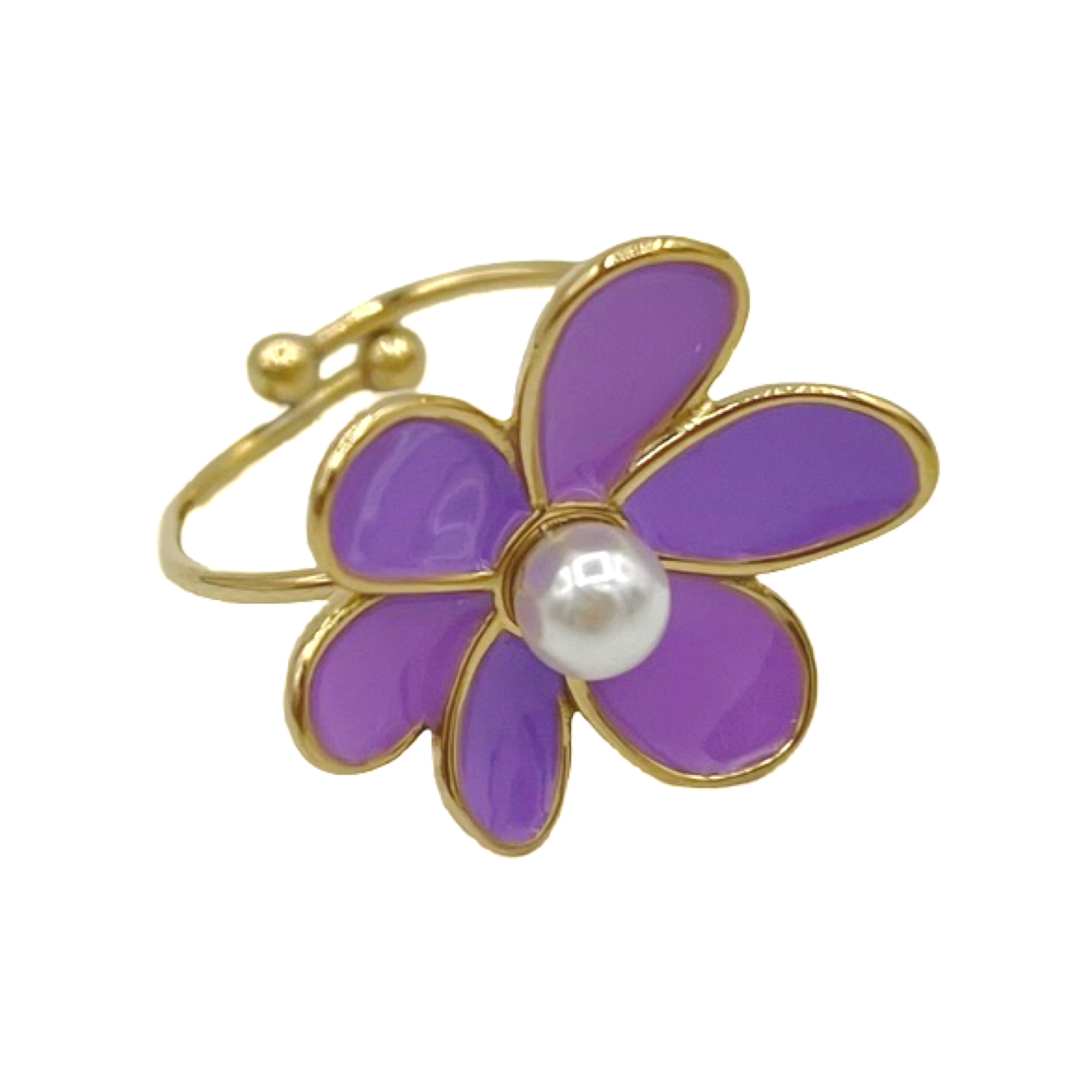 purple flower ring