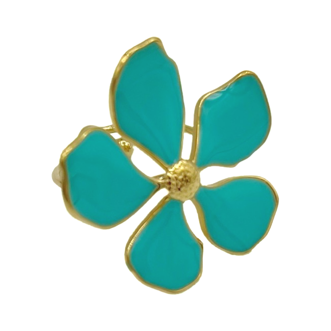 turquoise flower ring