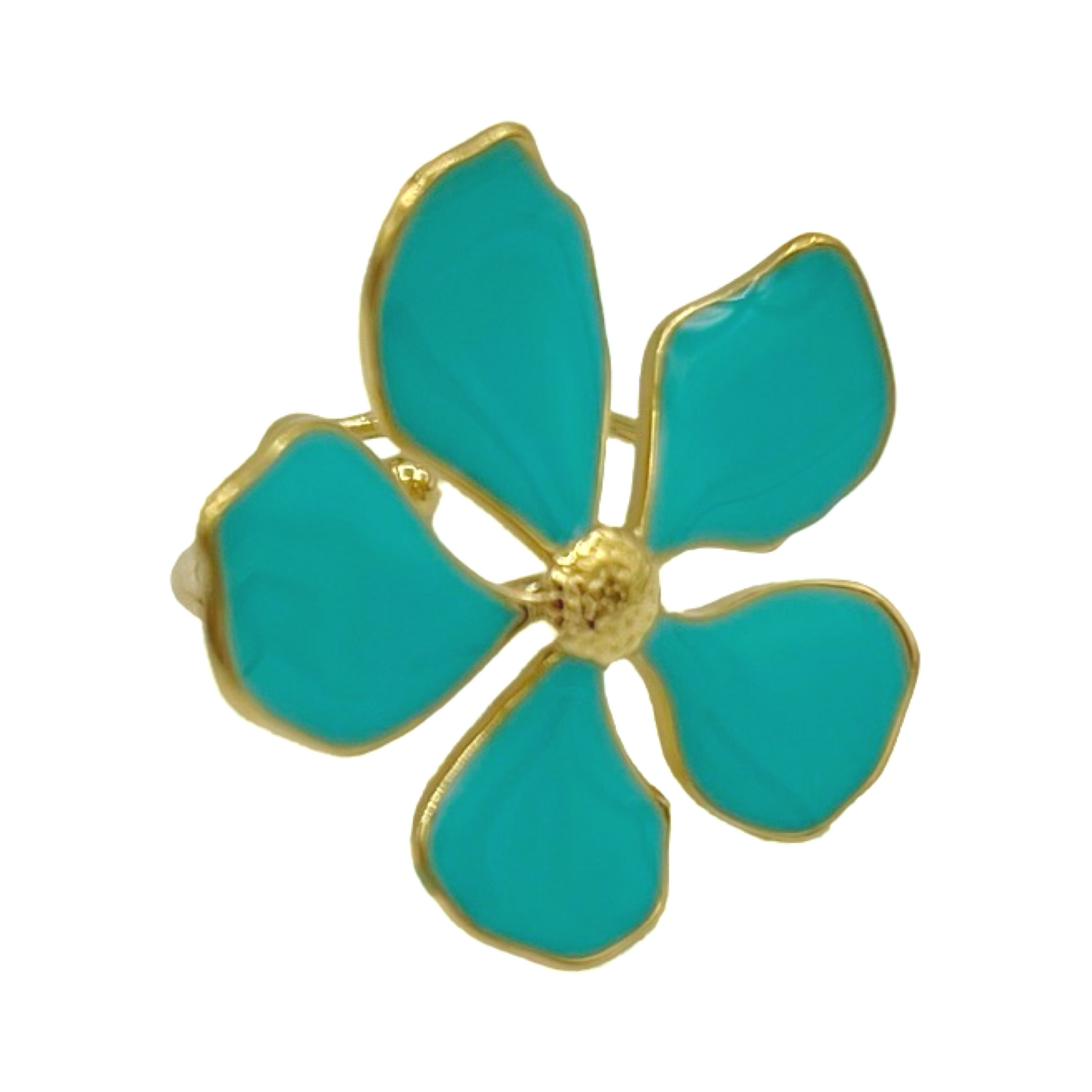turquoise flower ring