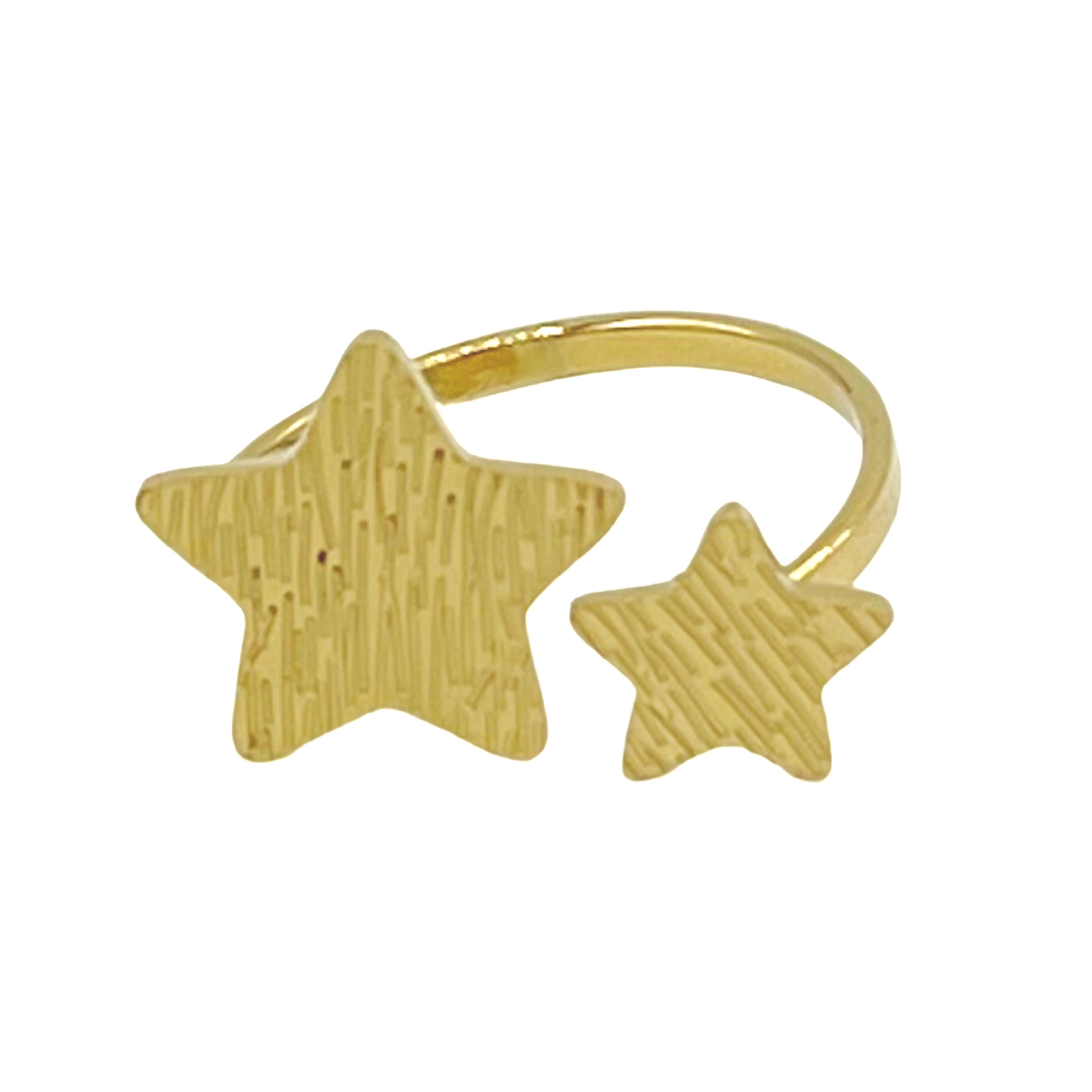 double star ring - goud