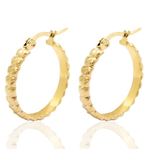 textured hoops - goud