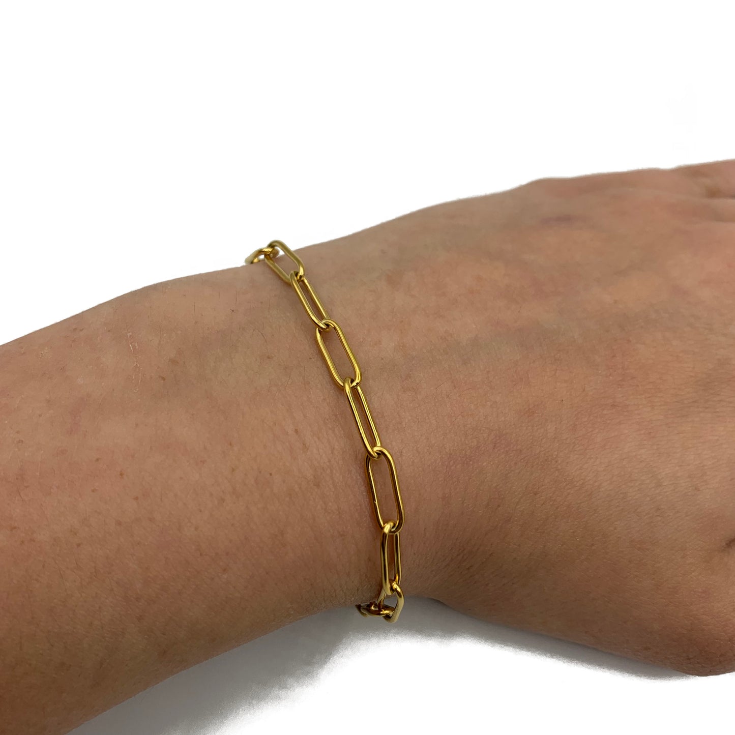 smooth chain armband - goud