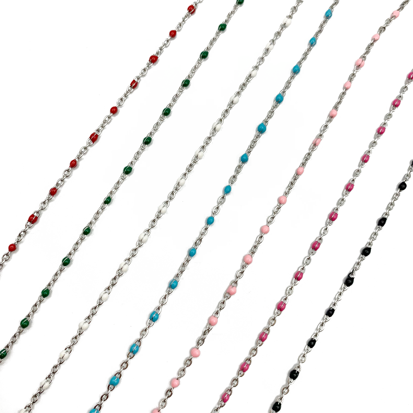 ball chain zonnebril koord - zilver