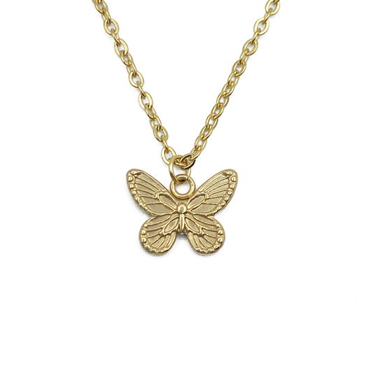 butterfly ketting - goud