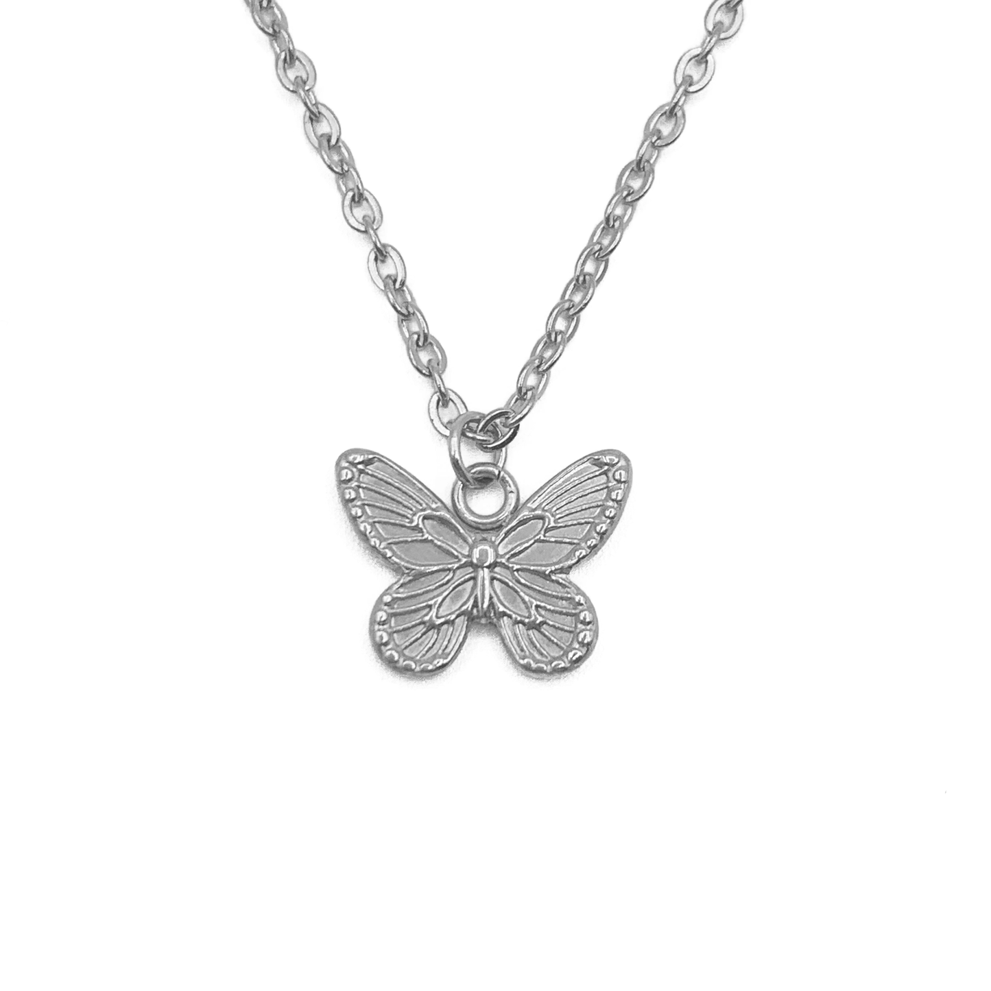 butterfly ketting - zilver