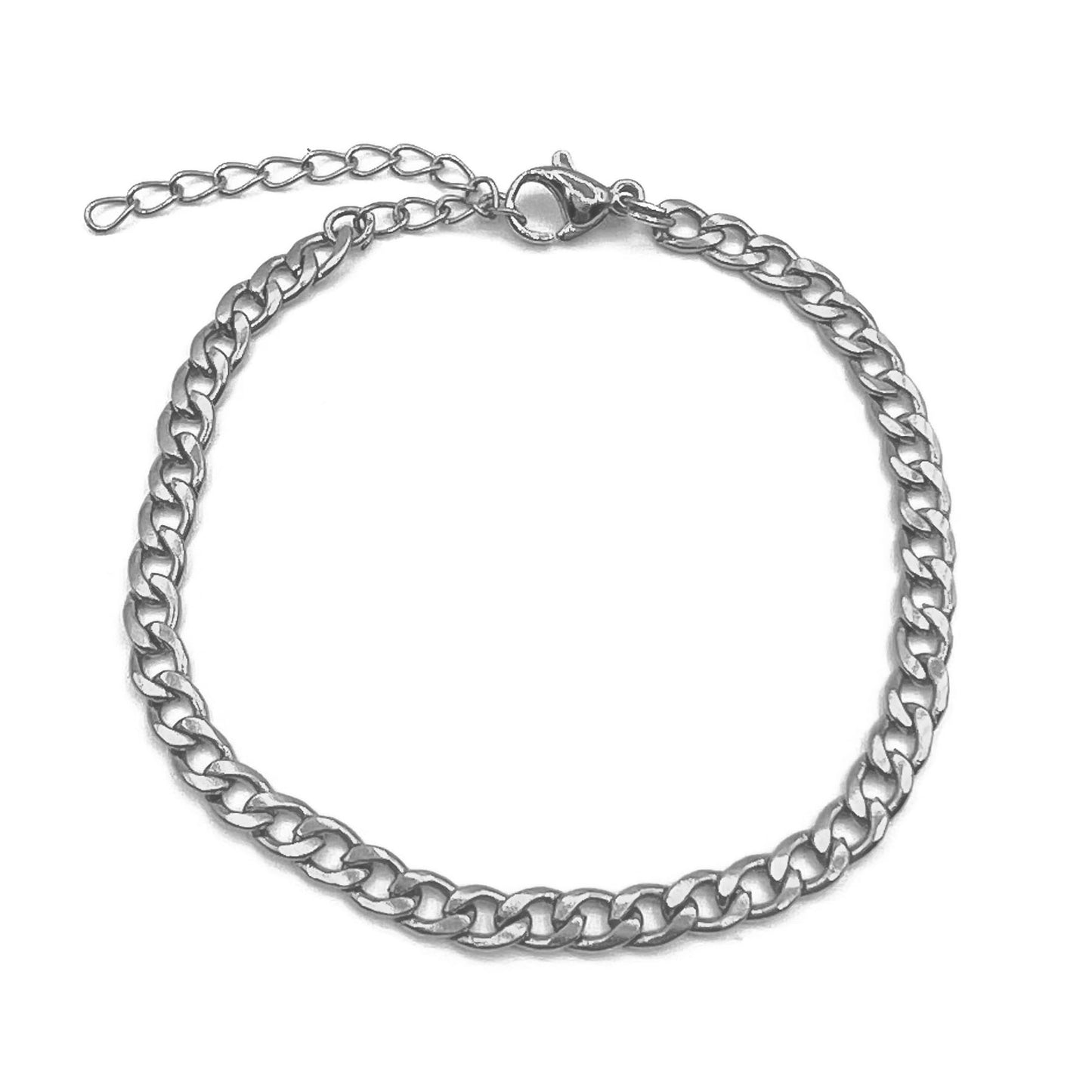 flat chain armband - zilver