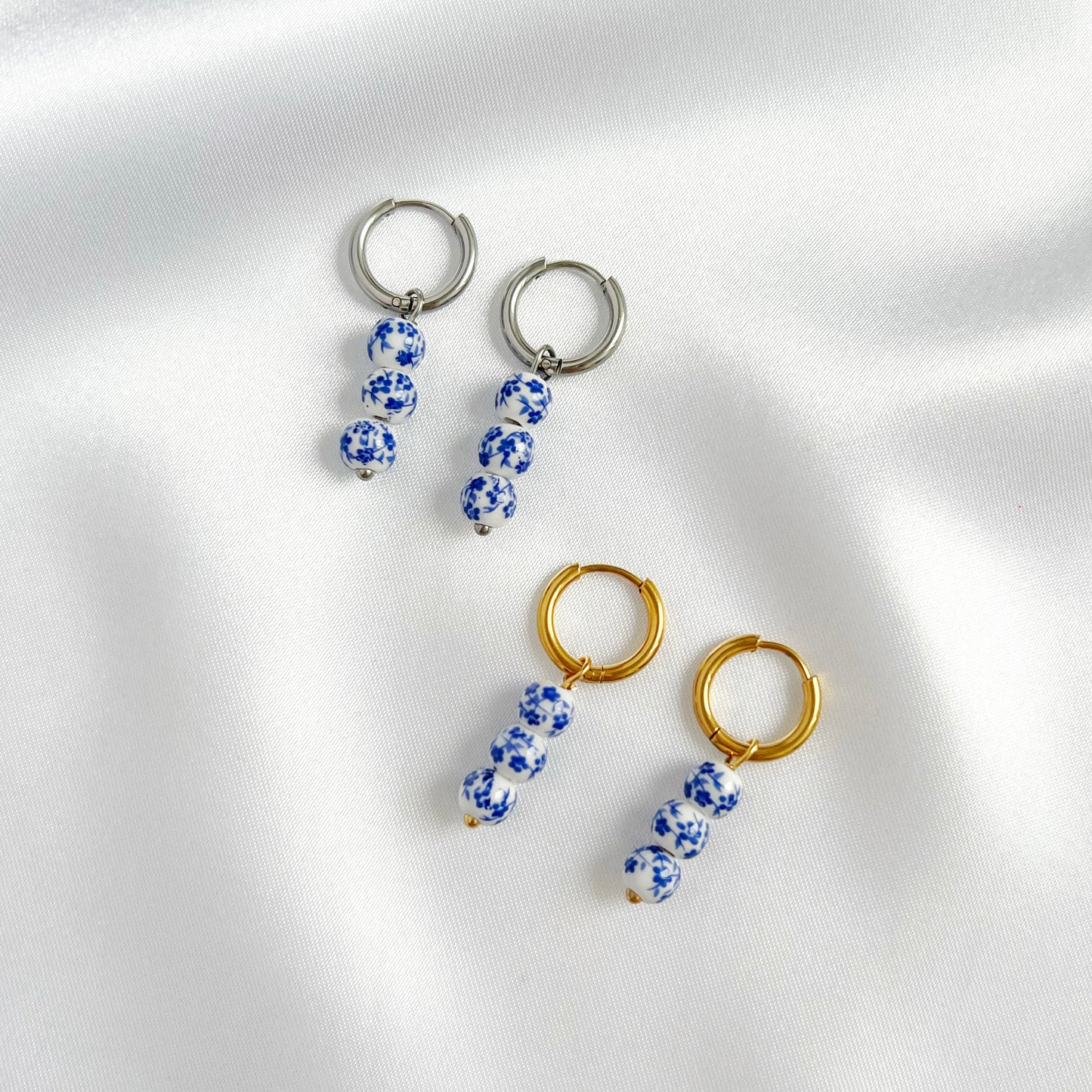 triple diana oorbellen - goud
