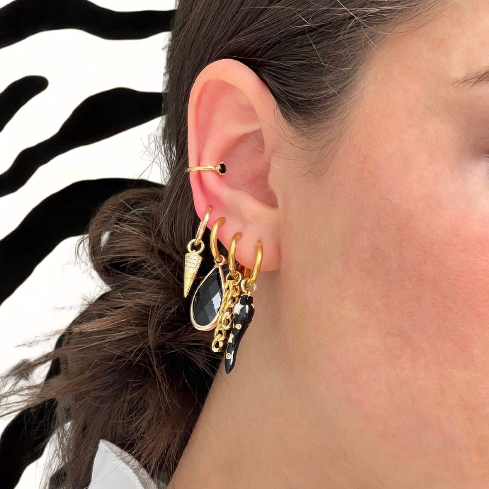 spice it up oorbellen - zwart
