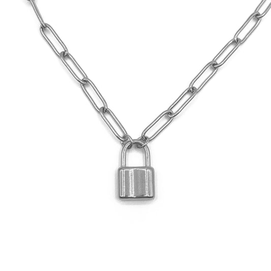 lock ketting - zilver