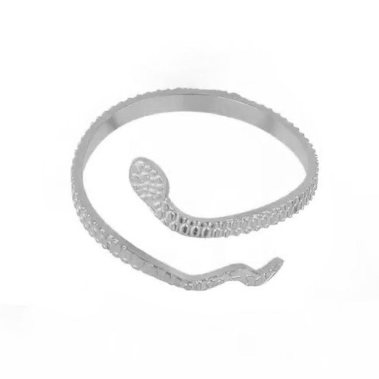 snake ring - zilver