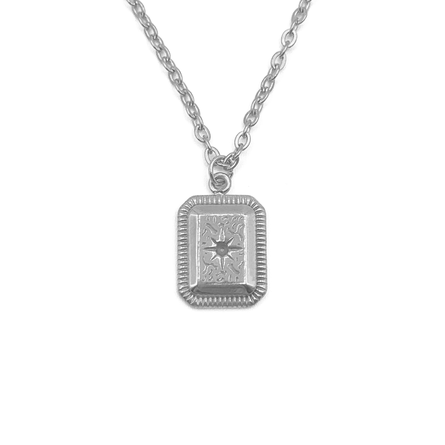 star tag ketting - zilver