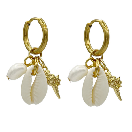 we shell sea oorbellen - goud